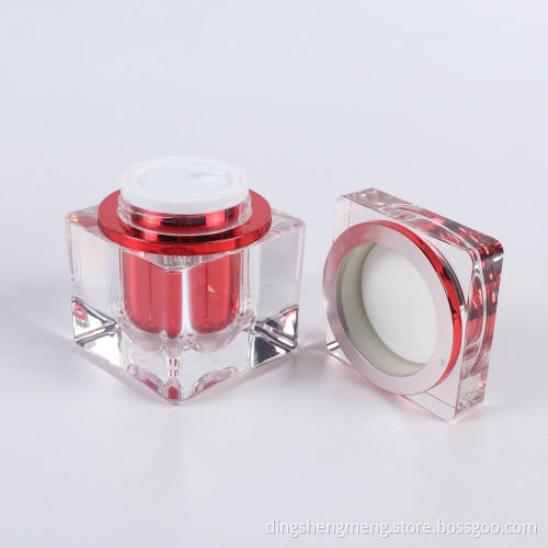 Acrylic Pakaging 120ml Square Plastic Bottle